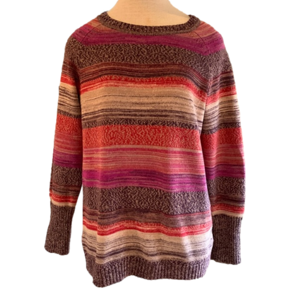 Eddie Bauer sz L crewneck multi colored sweater